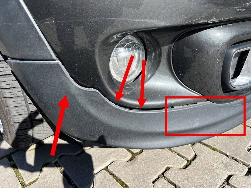 Dokumentierter Fahrzeugschaden am MINI Cooper SD Coupé