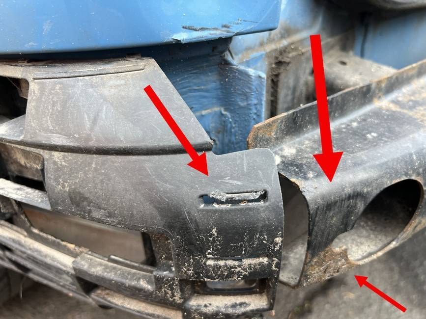Dokumentierter Fahrzeugschaden am Volkswagen Caddy EcoProfi
